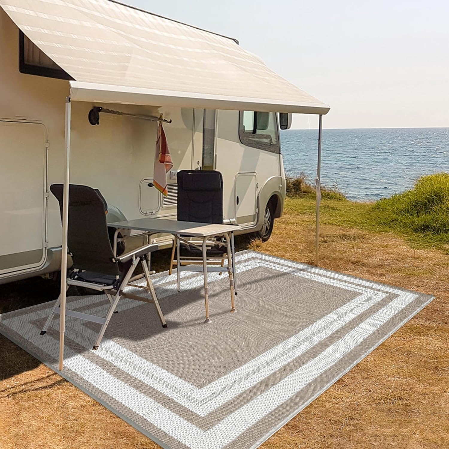 Outdoor Camping Rugs 9X12 - 9x12 Outdoor Rug – Waterproof Reversible
