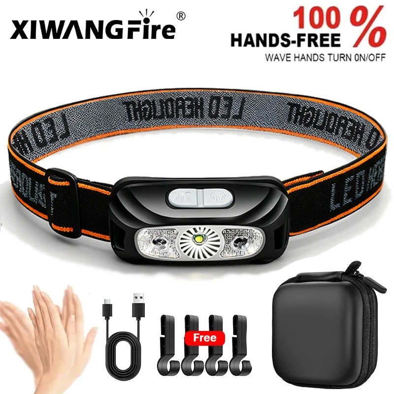 Outdoor Camping Decor - Strong Light Headlamp Portable LED Sensor