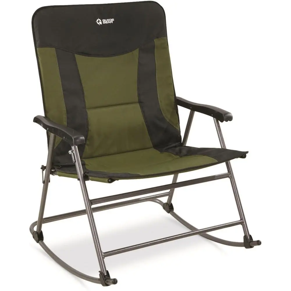 Outdoor Oversized Camping Chair - Oversized 600 lb Capacity Portable Rocking
