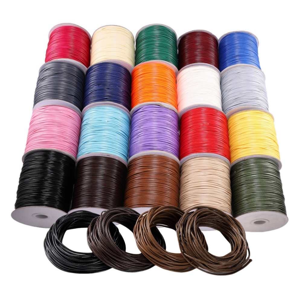 Paracord Bracelet - 10M/Lot 0.5-2.5mm Leather Line Waxed Cord