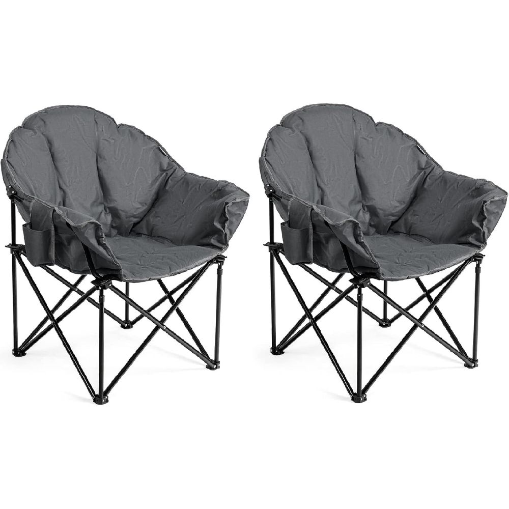 Outdoor Oversized Camping Chair - Oversized Cushioned Moon Saucer Camping Chair