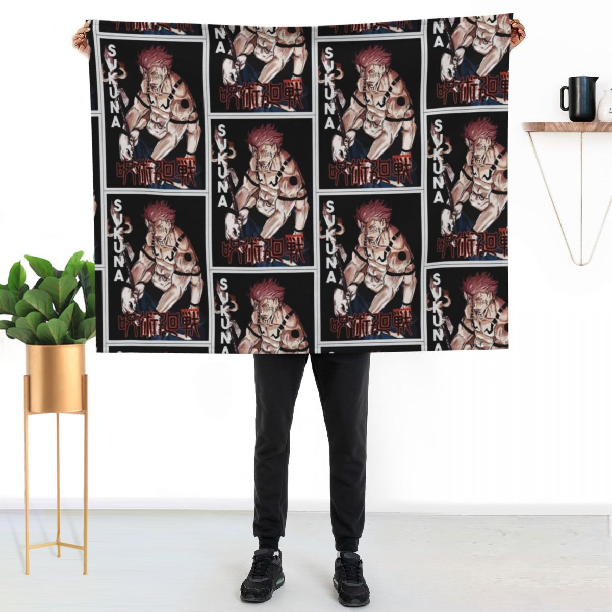 Outdoor Camping Anime - Sukuna , Anime Throw Blanket Outdoor