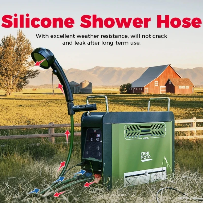 Outdoor Camping Shower - KEMIMOTO Water Heater Portable Shower Butane