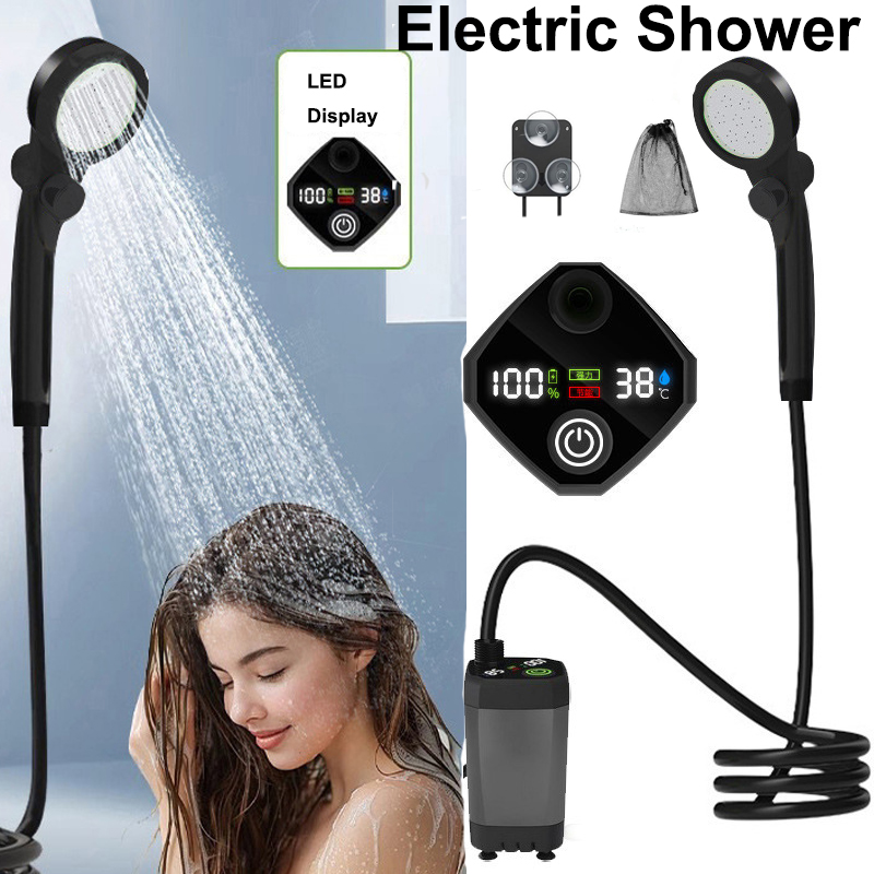 Outdoor Camping Shower - Outdoor Electric Shower Set LED Display