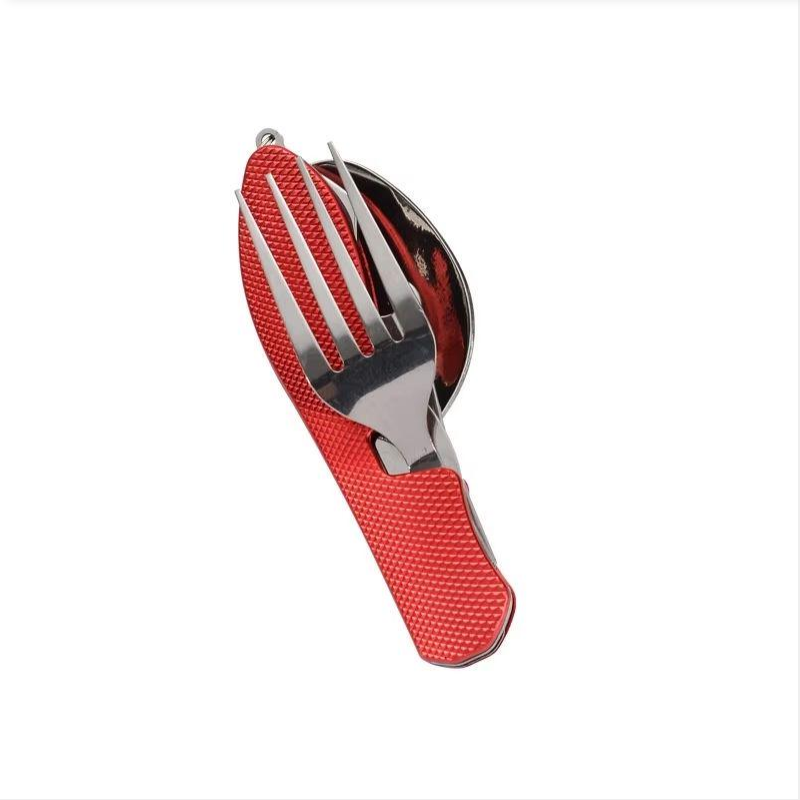 Outdoor Camping Ute - Collapsible Stainless Steel Knife Fork Combo,