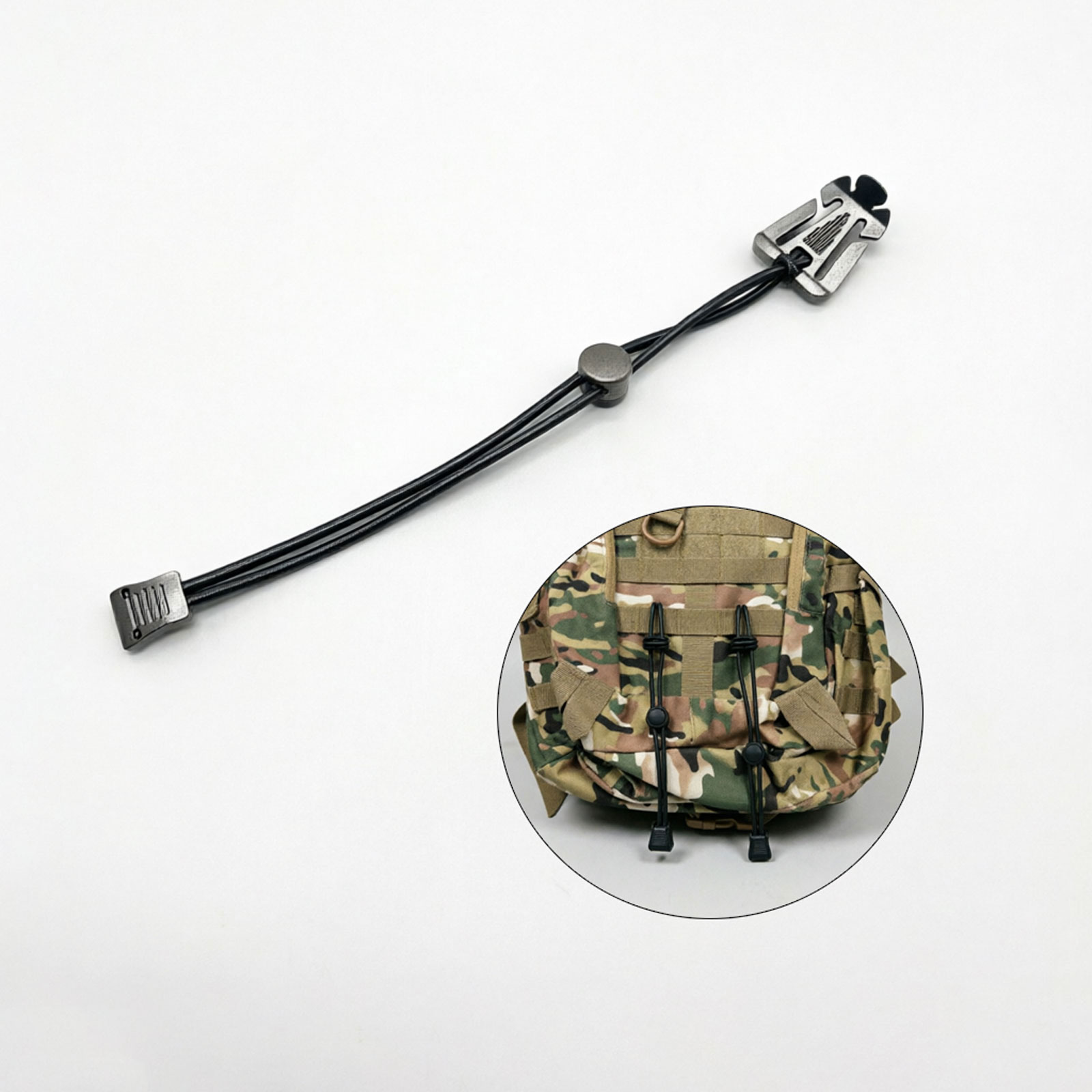 Outdoor Camping Backpack - Flashlight Clip Outdoor Backpack Elastic Rope