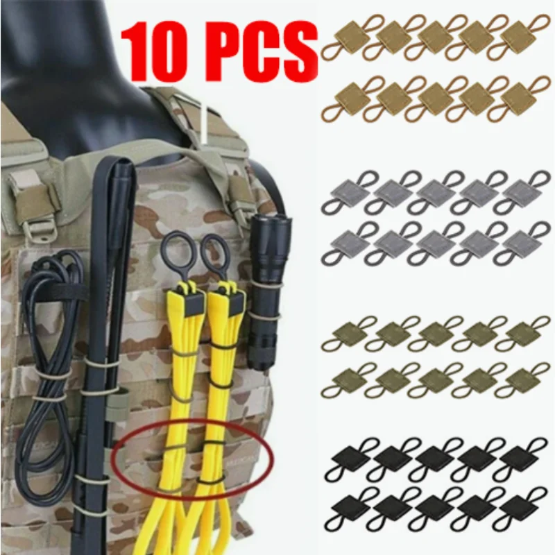 Outdoor Camping Youtube - 10PCS MOLLE Elastic Band Bag Binding