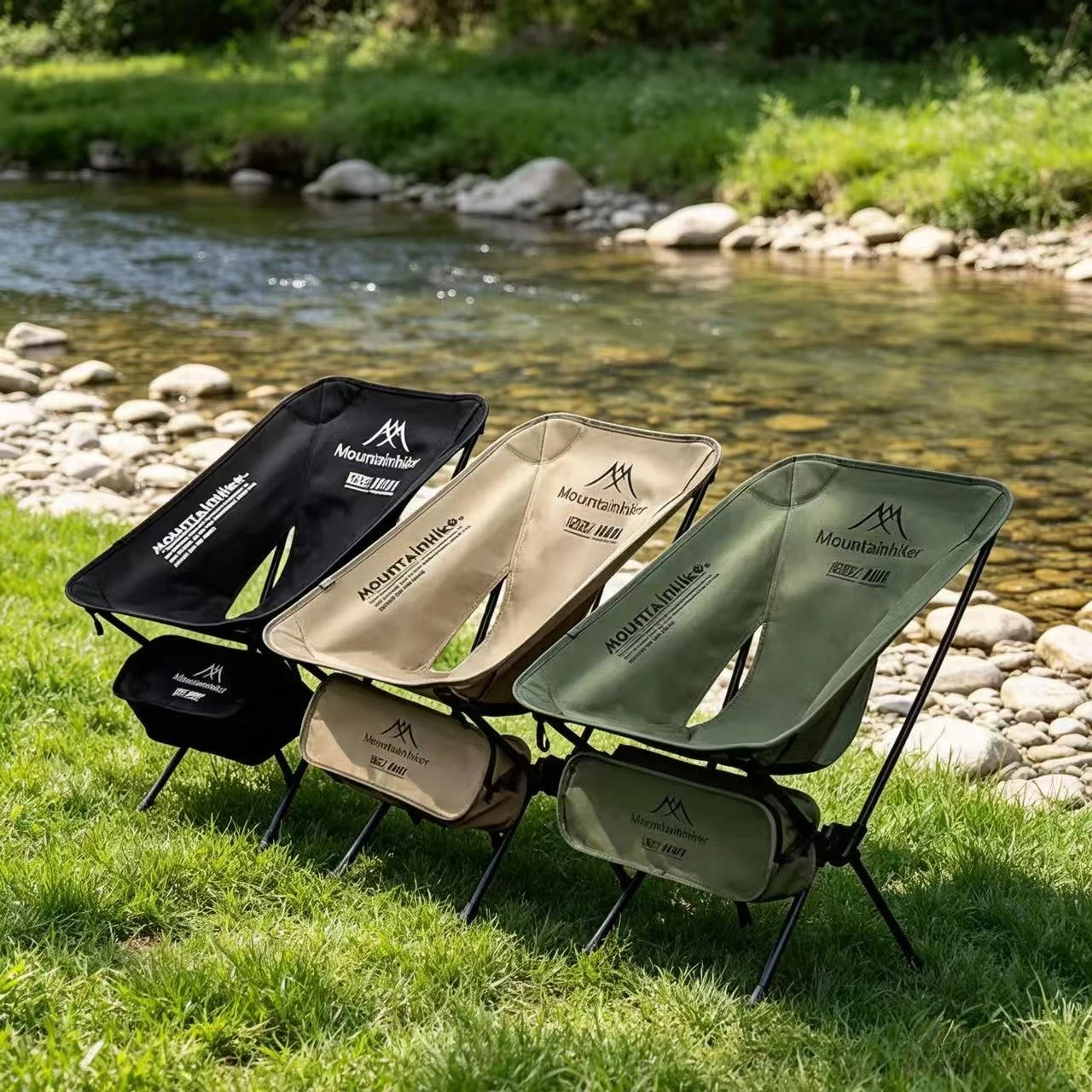 Outdoor Camping Recliner Chairs - Folding Ultra Light Moon Chair Portable