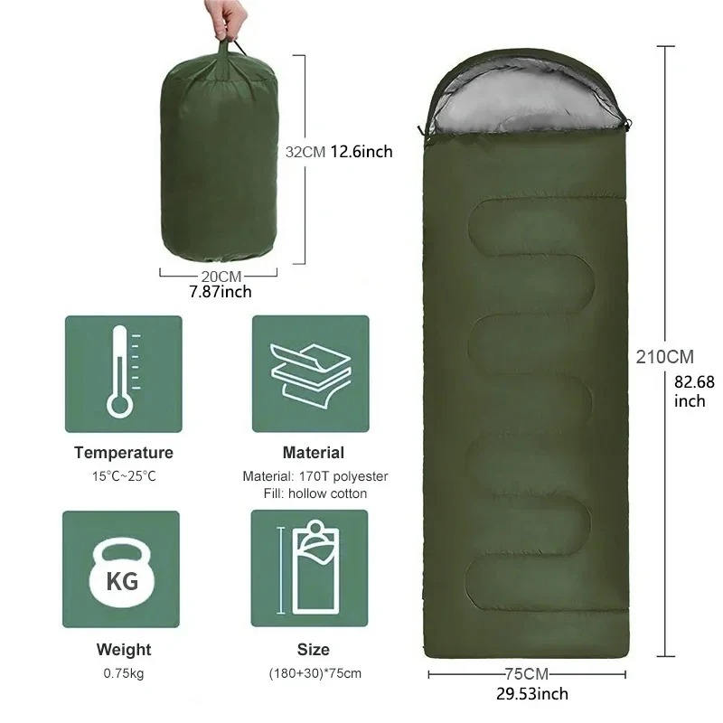 Outdoor Camping Sleeping Bag - Camping Sleeping Bag Lightweight 4 Season