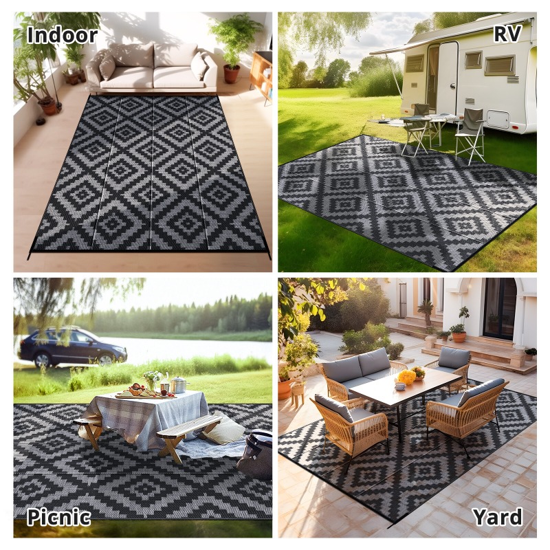 Outdoor Camping Rugs 9X12 - (5x8, 6x9, 9x12, 9x18) Outdoor Rugs