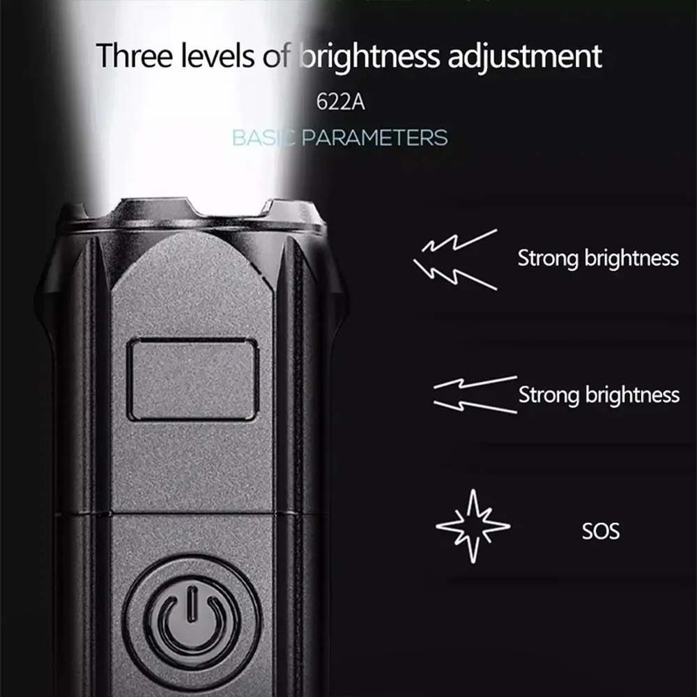 Mini Flashlight Zoomable Focus - Outdoor Camping Zone recension och pris