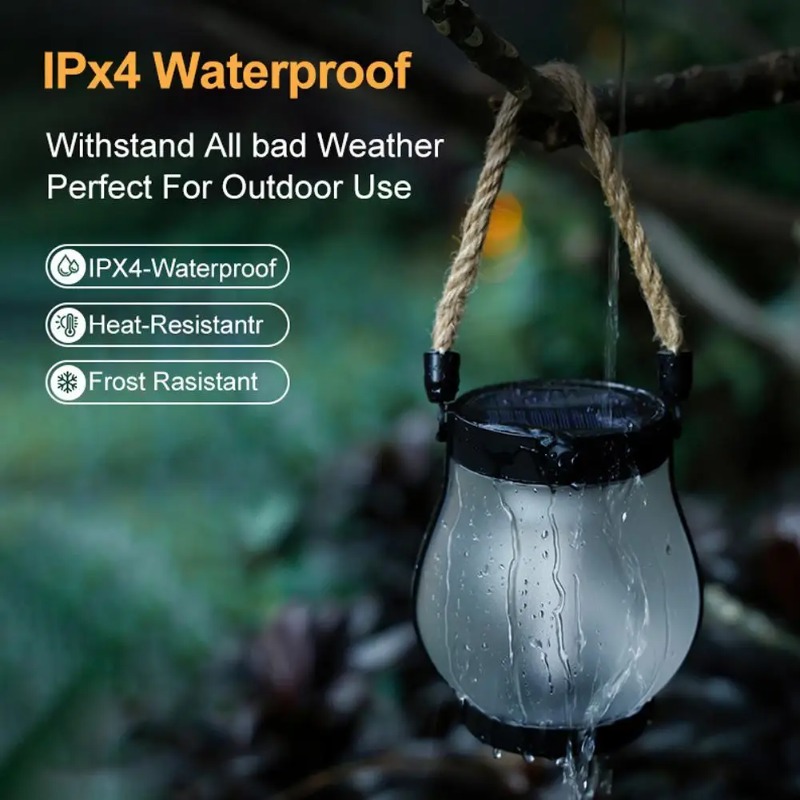 Solar Flame Lamp USB Rechargea - Outdoor Camping Decor recension och pris