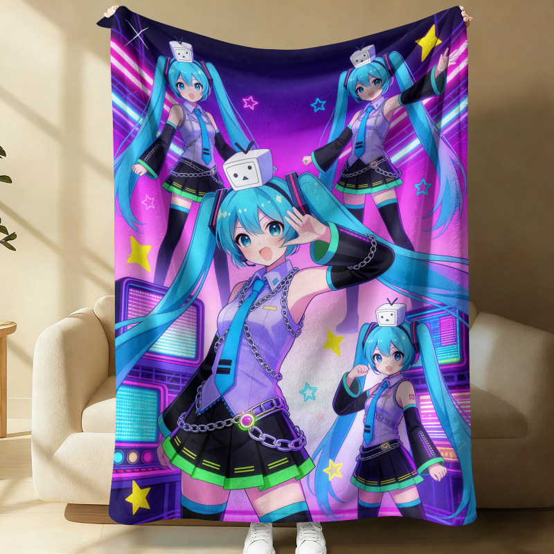 Hatsune Miku Flannel Blanket,  - Outdoor Camping Anime recension och pris