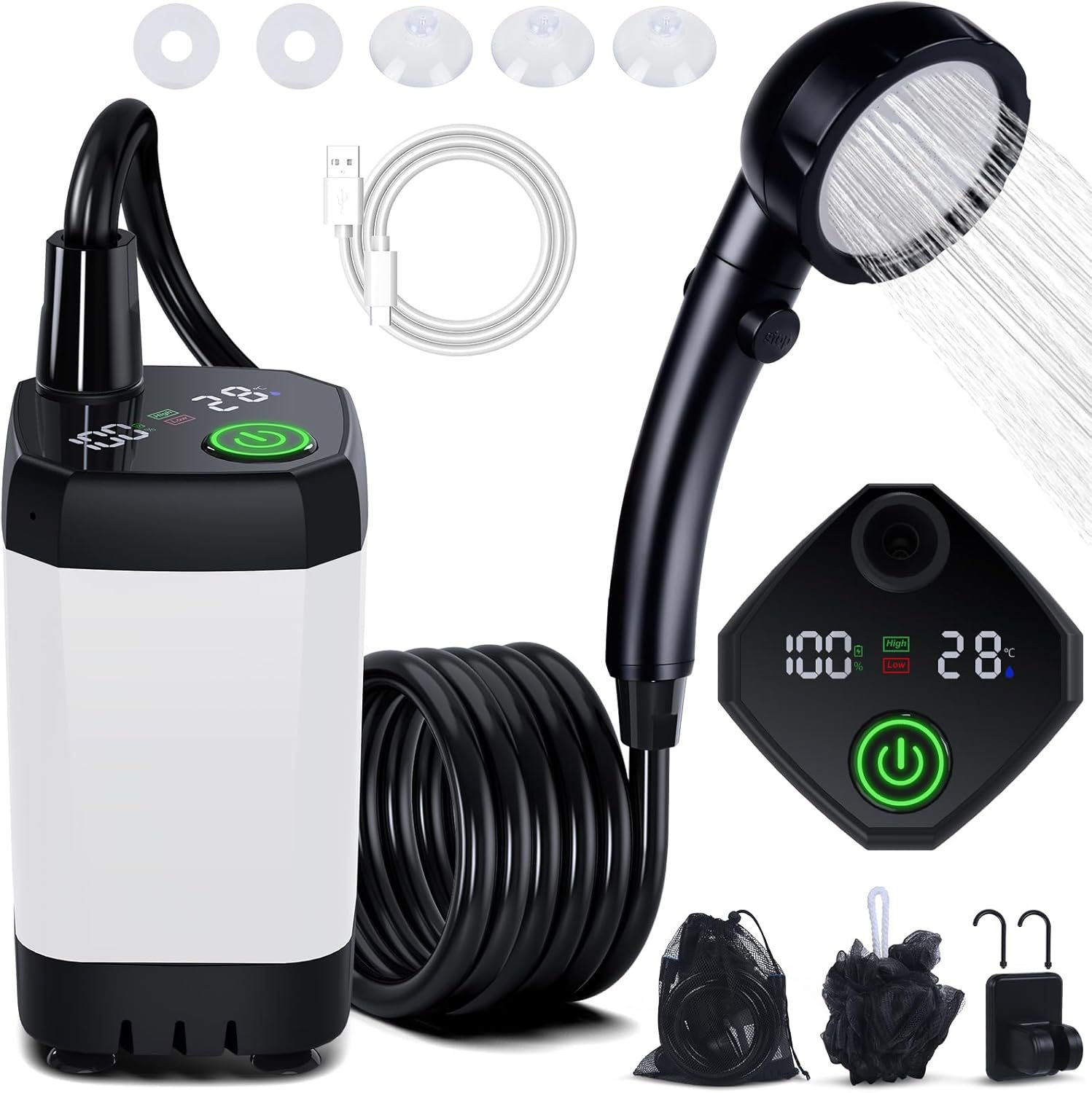 Portable Self-Priming Electric - Outdoor Camping Shower recension och pris