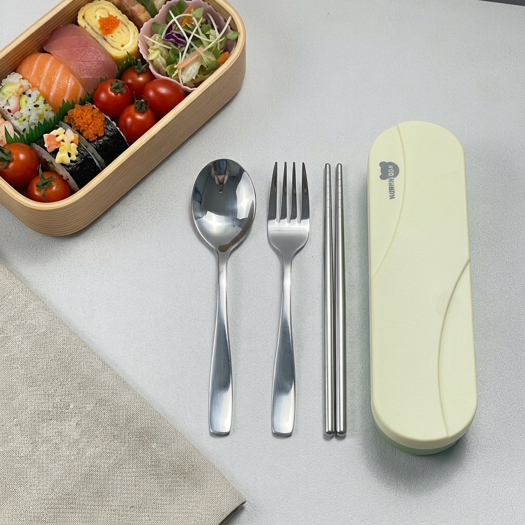 Portable Cutlery Set Stainless - Camp Utensil Set recension och pris