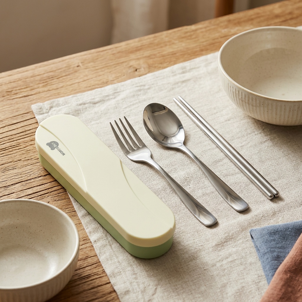 Portable Cutlery Set Stainless - Camp Utensil Set recension och pris