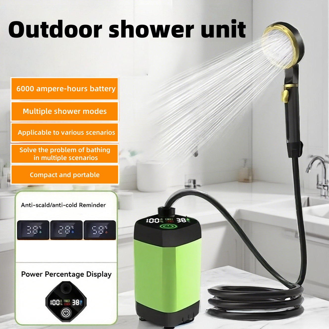 Portable Outdoor Electric Show - Outdoor Camping Bathroom recension och pris