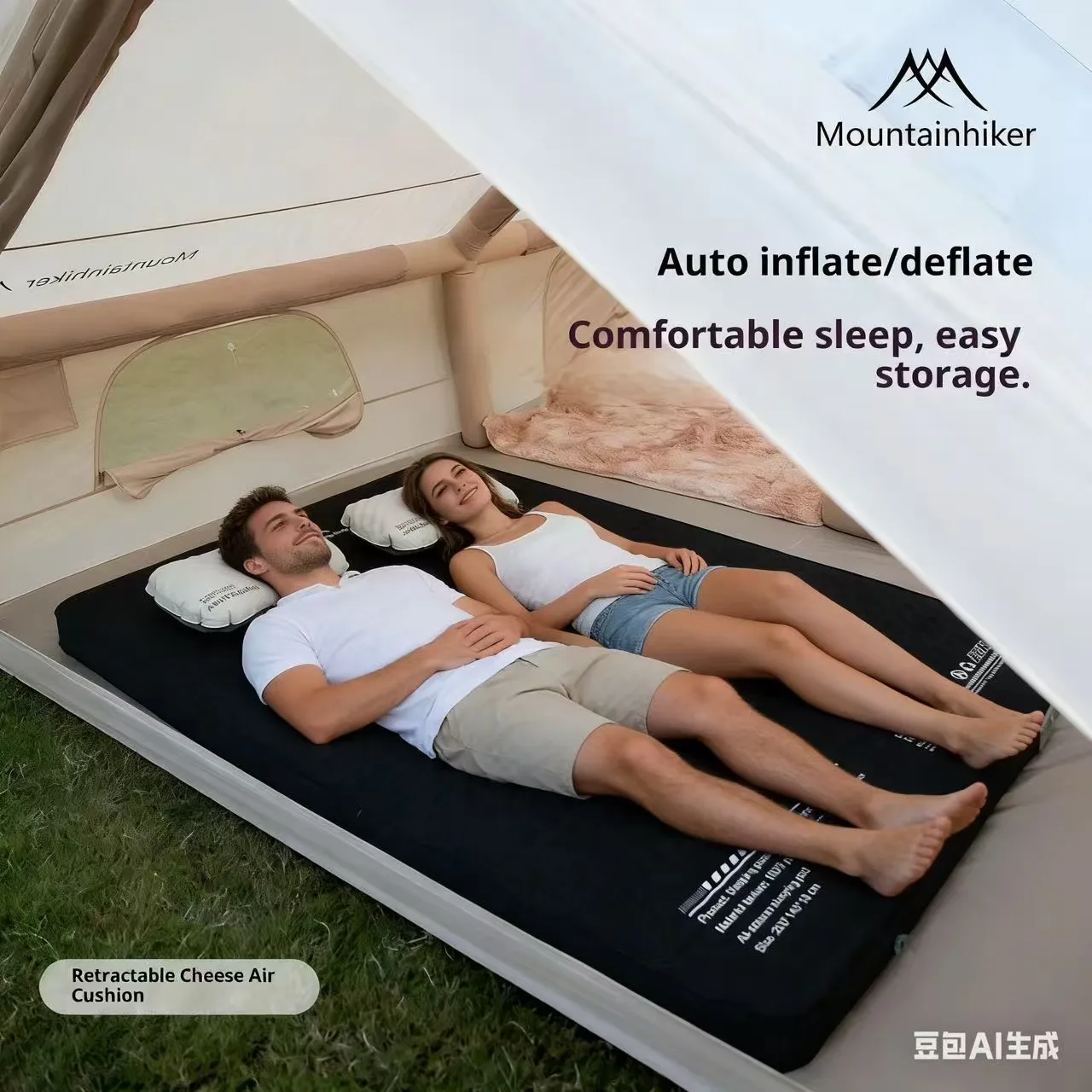MOUNTAINHIKER Inflatable Mattr - Outdoor Camping Quilt recension och pris