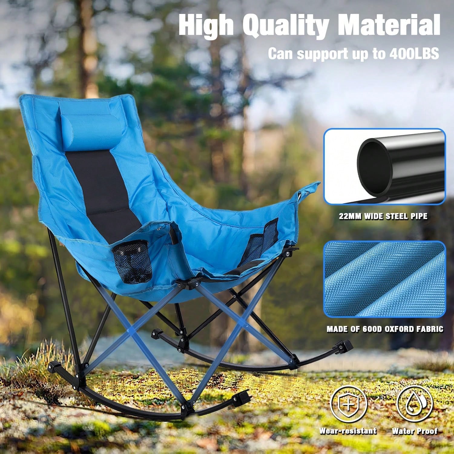 Outdoor Folding Rocking Campin - Outdoor Oversized Camping Chair recension och pris