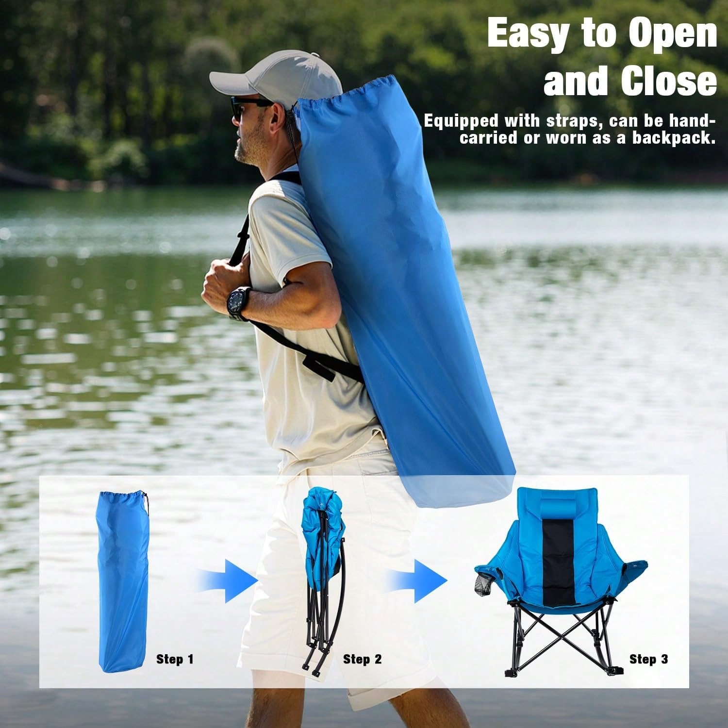 Outdoor Folding Rocking Campin - Outdoor Oversized Camping Chair recension och pris