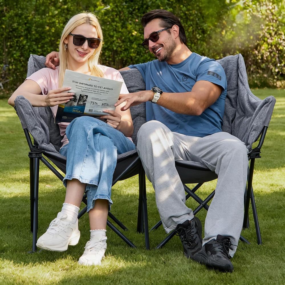 Heavy-Duty Oversized Padded 2- - Outdoor Oversized Camping Chair recension och pris