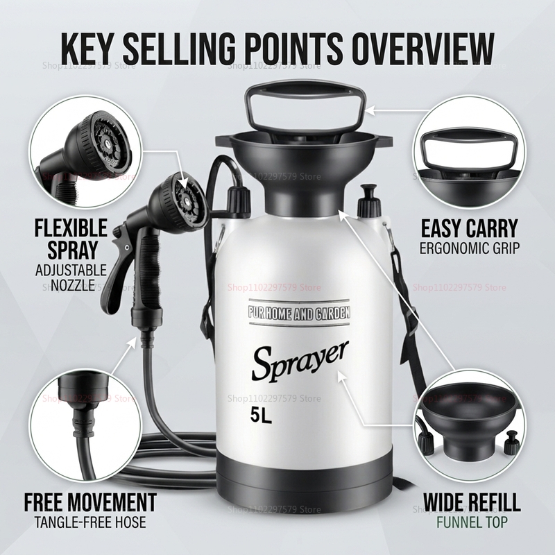 5L Portable Camping Shower Man - Outdoor Camping Shower recension och pris