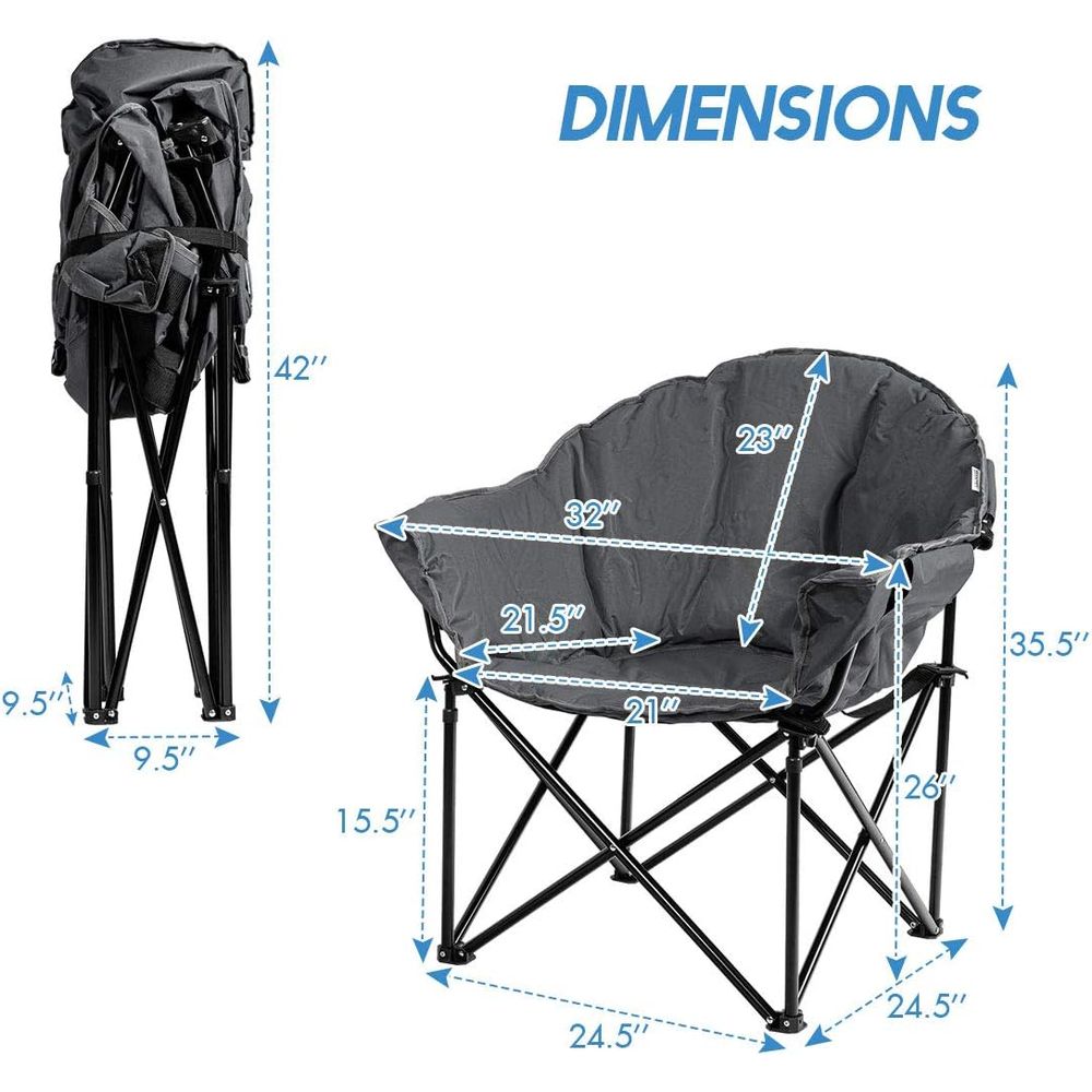Oversized Cushioned Moon Sauce - Outdoor Oversized Camping Chair recension och pris