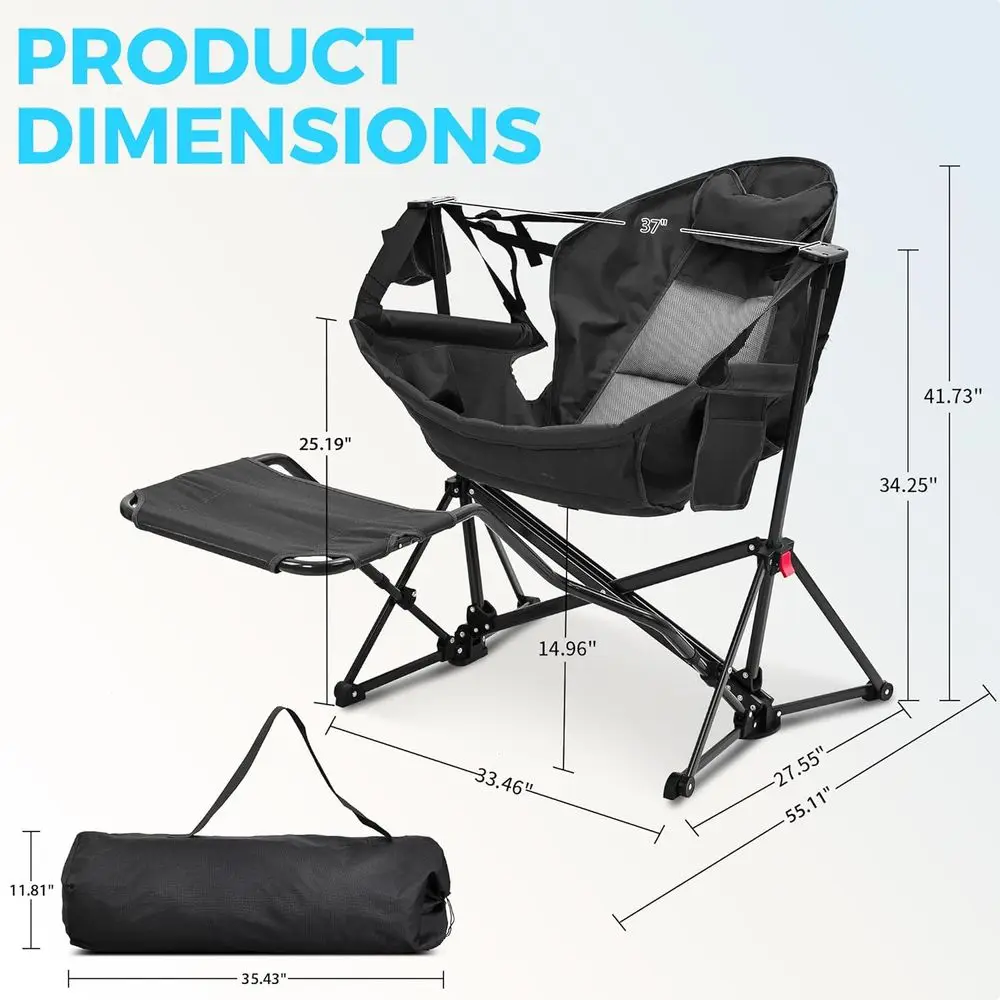 Portable Oversized Hammock Cam - Outdoor Oversized Camping Chair recension och pris