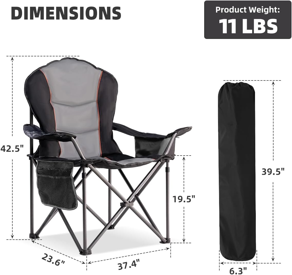 Oversized Folding Camping Chai - Outdoor Oversized Camping Chair recension och pris