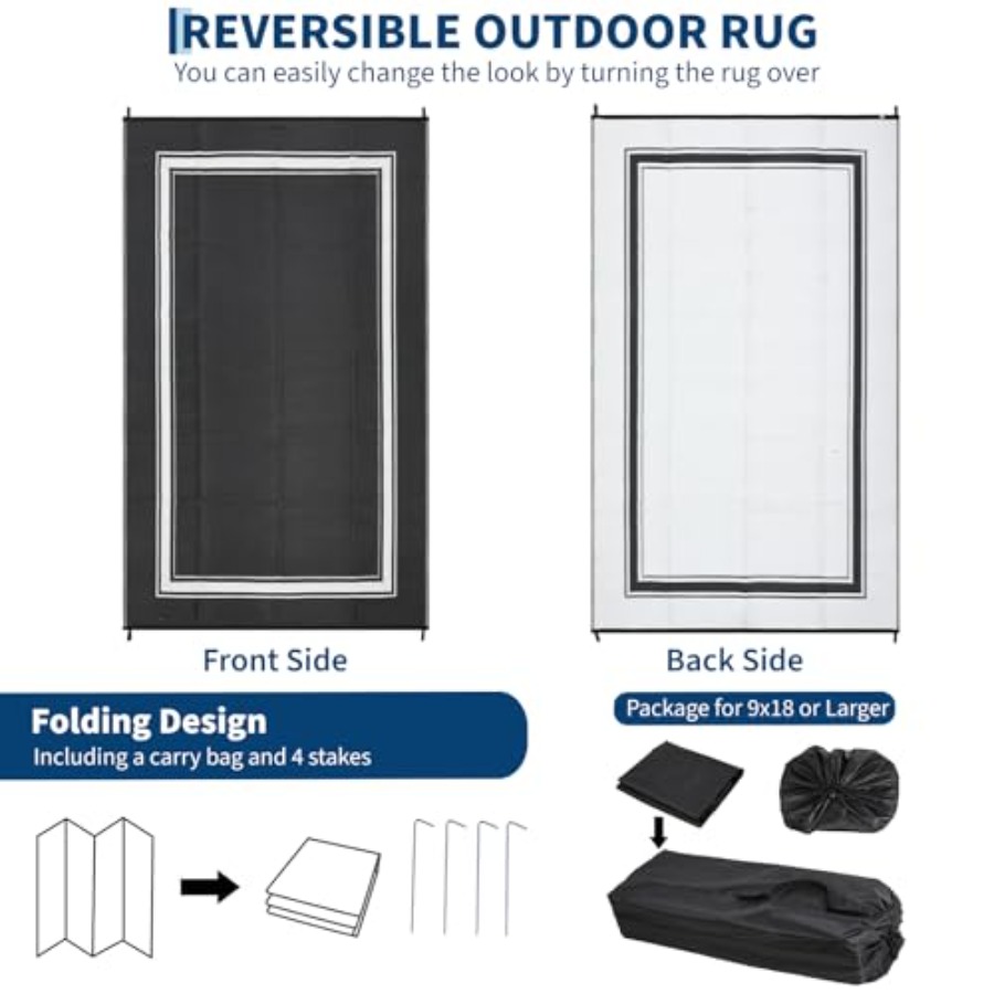 Outdoor Rug for Patio 9x18: Wa - Outdoor Camping Rugs 9X18 recension och pris