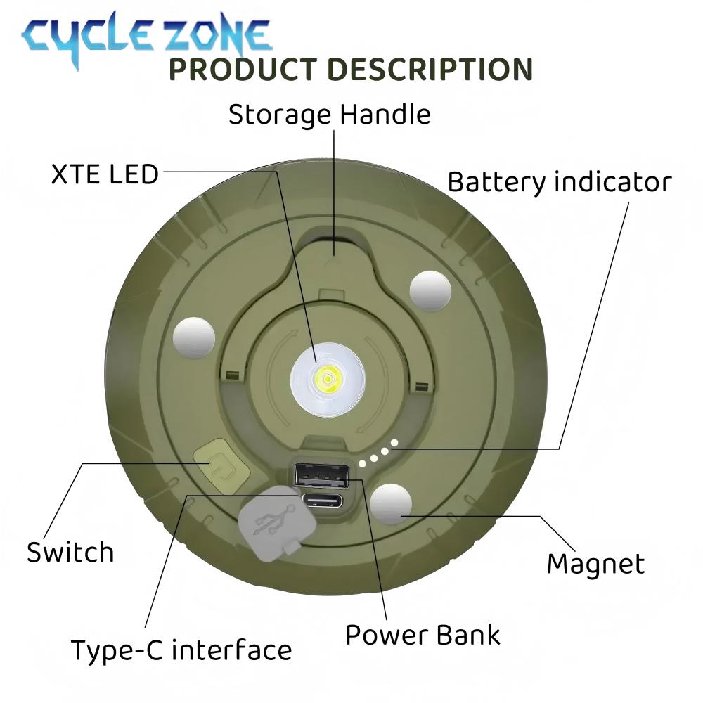 LED Camping Lamp with Reel Str - Outdoor Camping Zone recension och pris