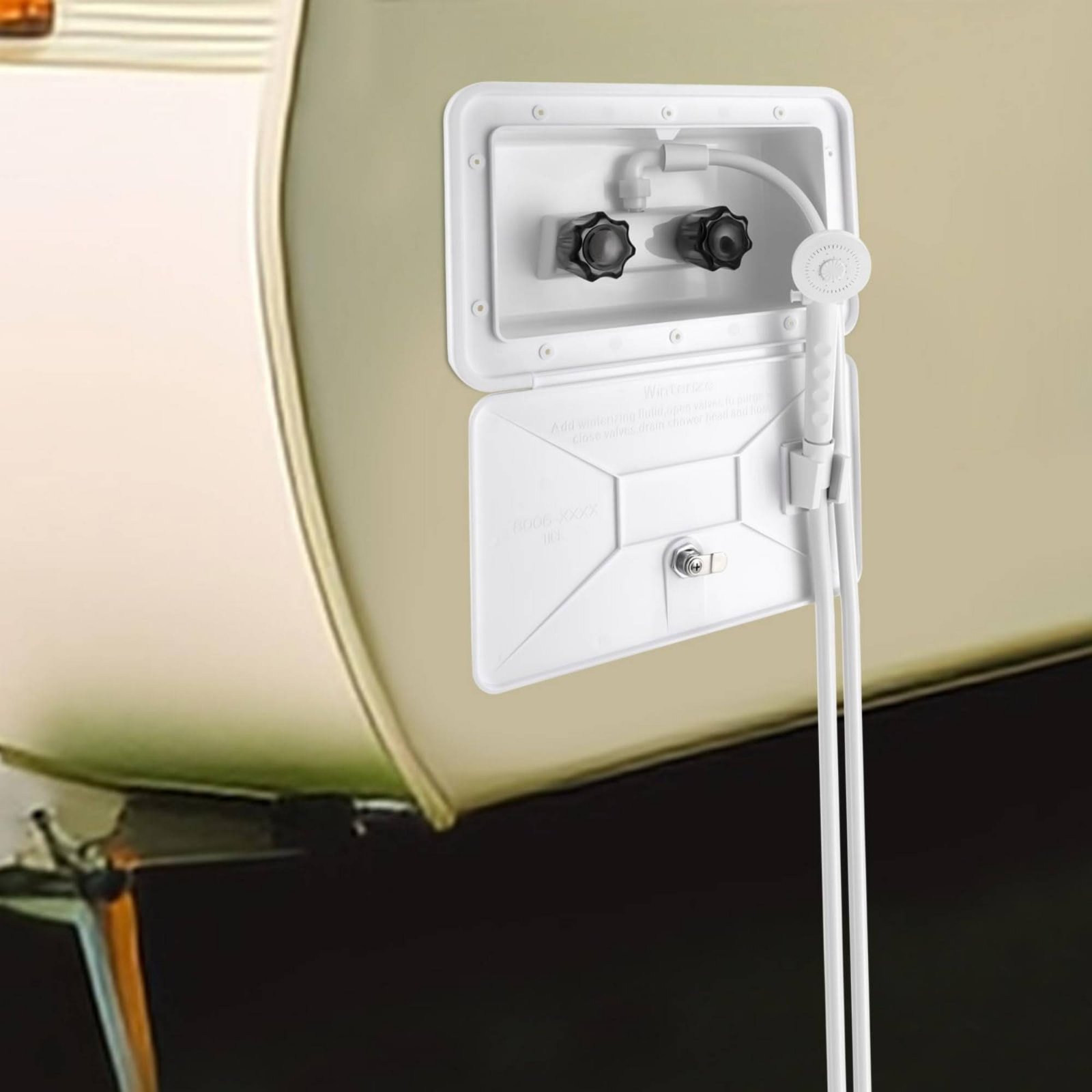 RV Exterior Shower Box Compact - Outdoor Camping Shower recension och pris