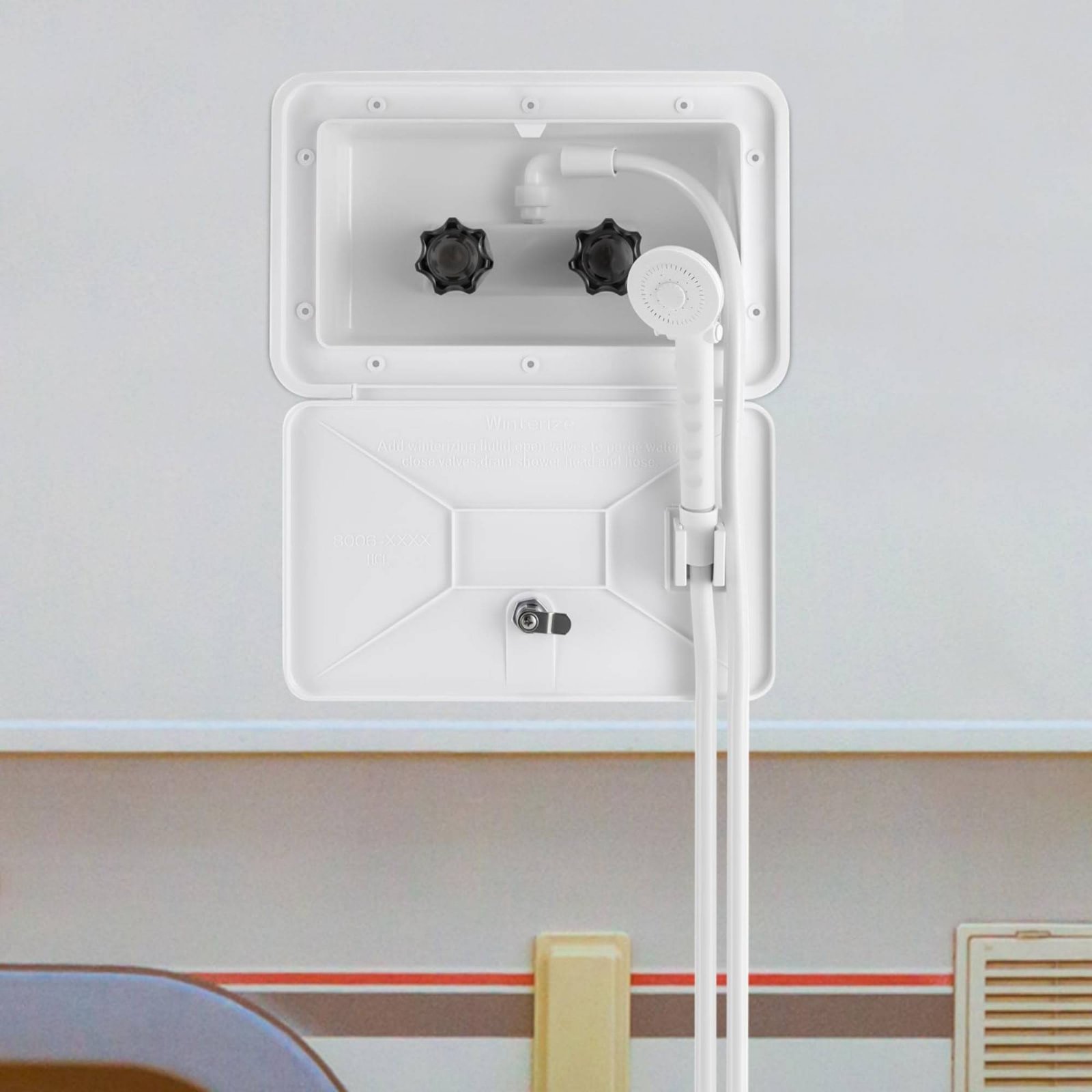 RV Exterior Shower Box Compact - Outdoor Camping Shower recension och pris