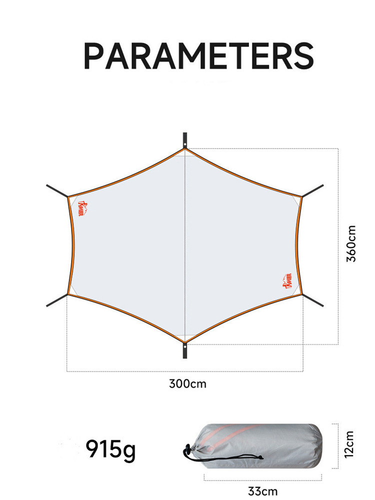 Sunshade canopy tent, sun-proo - Waterproof Tarp Shelter recension och pris