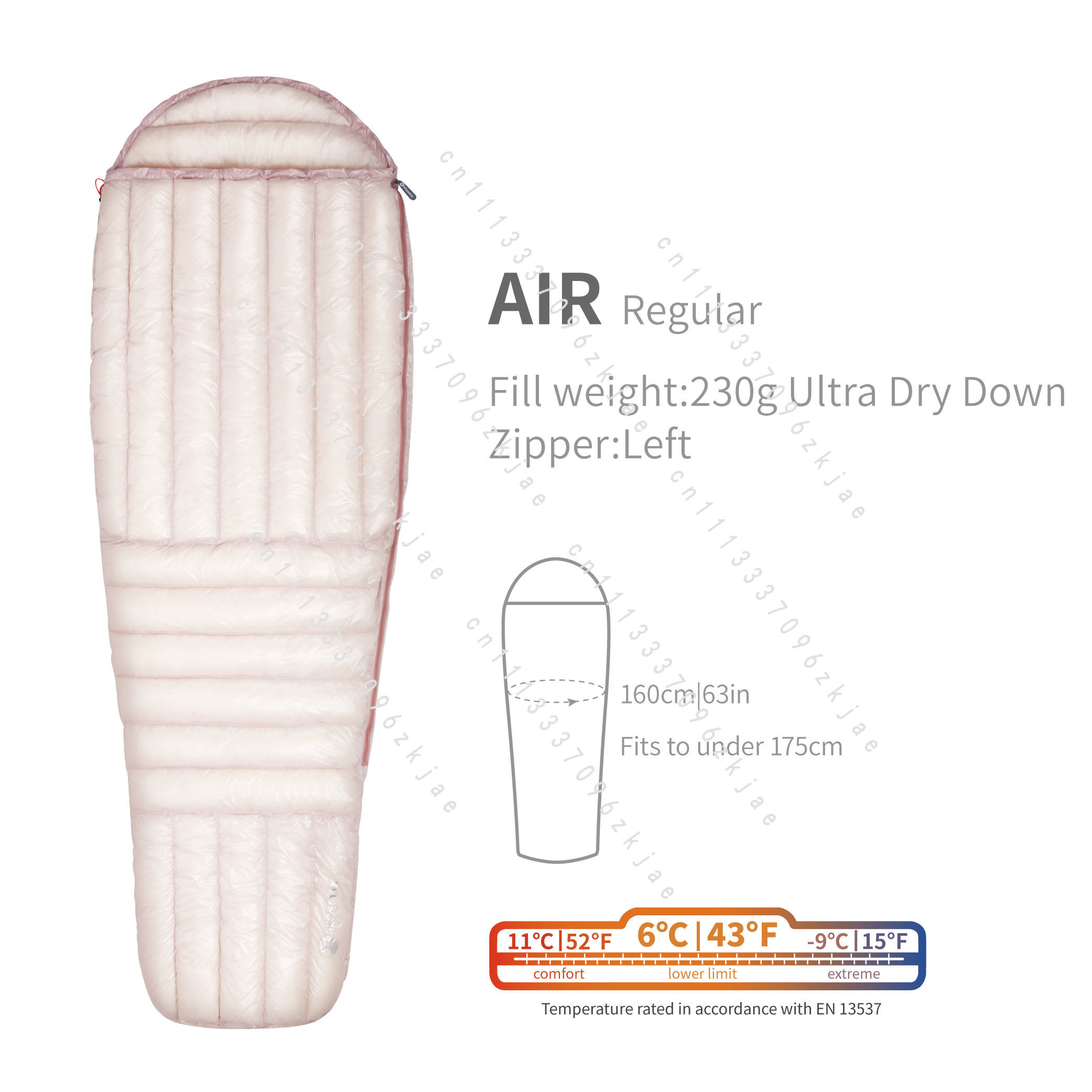 AIR 10D 800FP Ultra Dry Down S - Outdoor Camping Sleeping Bag recension och pris