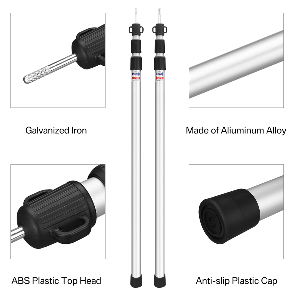 Aluminium Telescoping Tarp Pol - Waterproof Tarp Shelter recension och pris