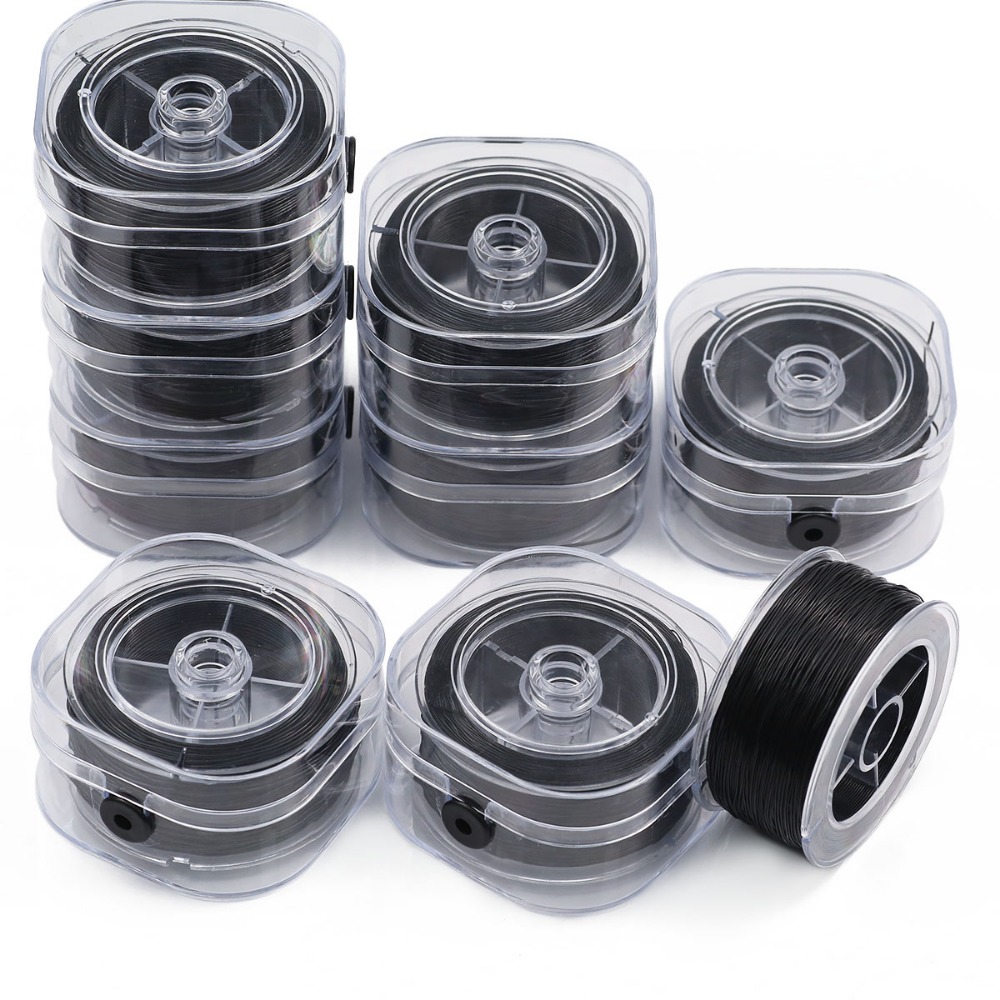 0.5-1mm Black Elastic Crystal  - Paracord Bracelet recension och pris