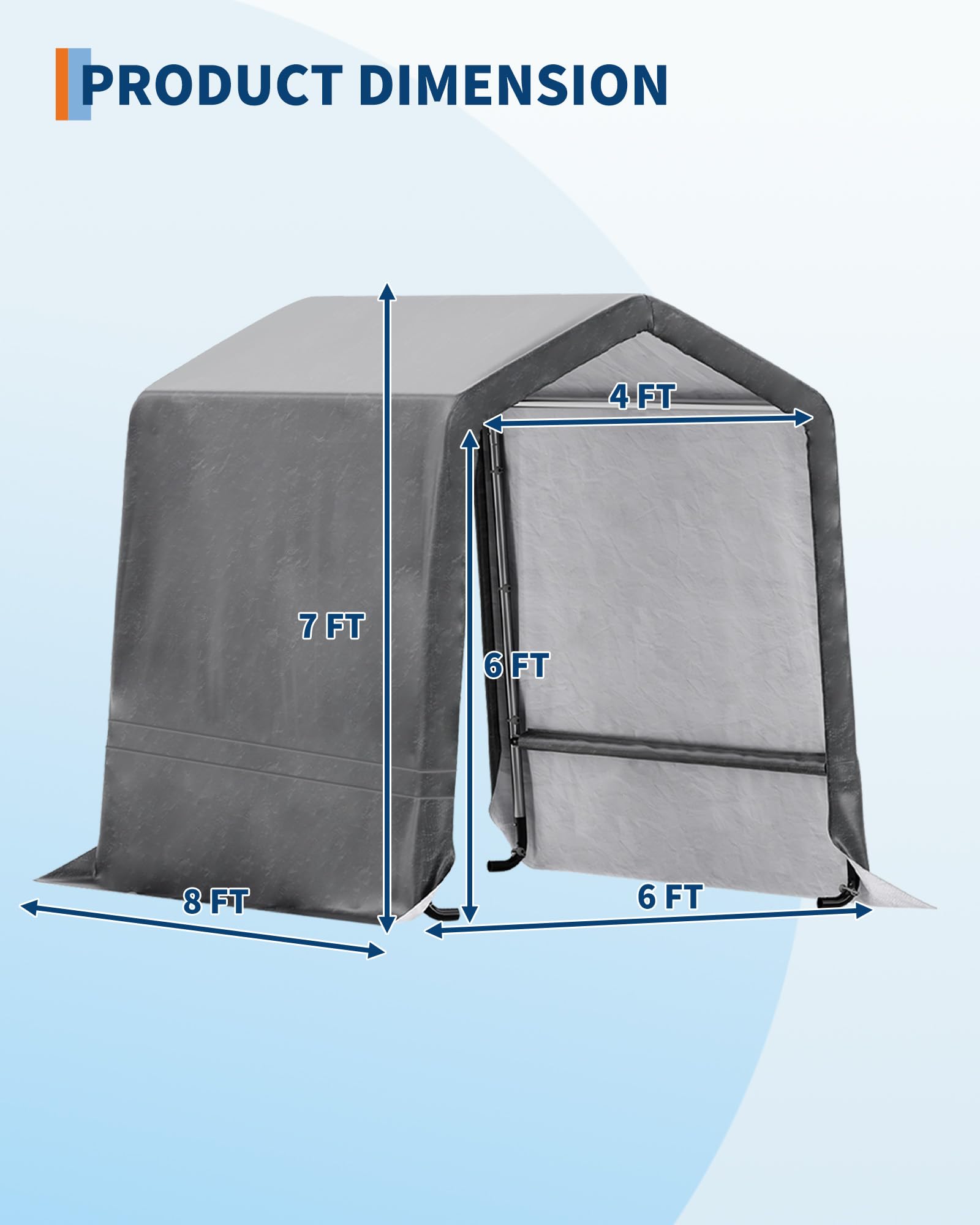 6FT*8FT Outdoor Portable Stora - Waterproof Tarp Shelter recension och pris