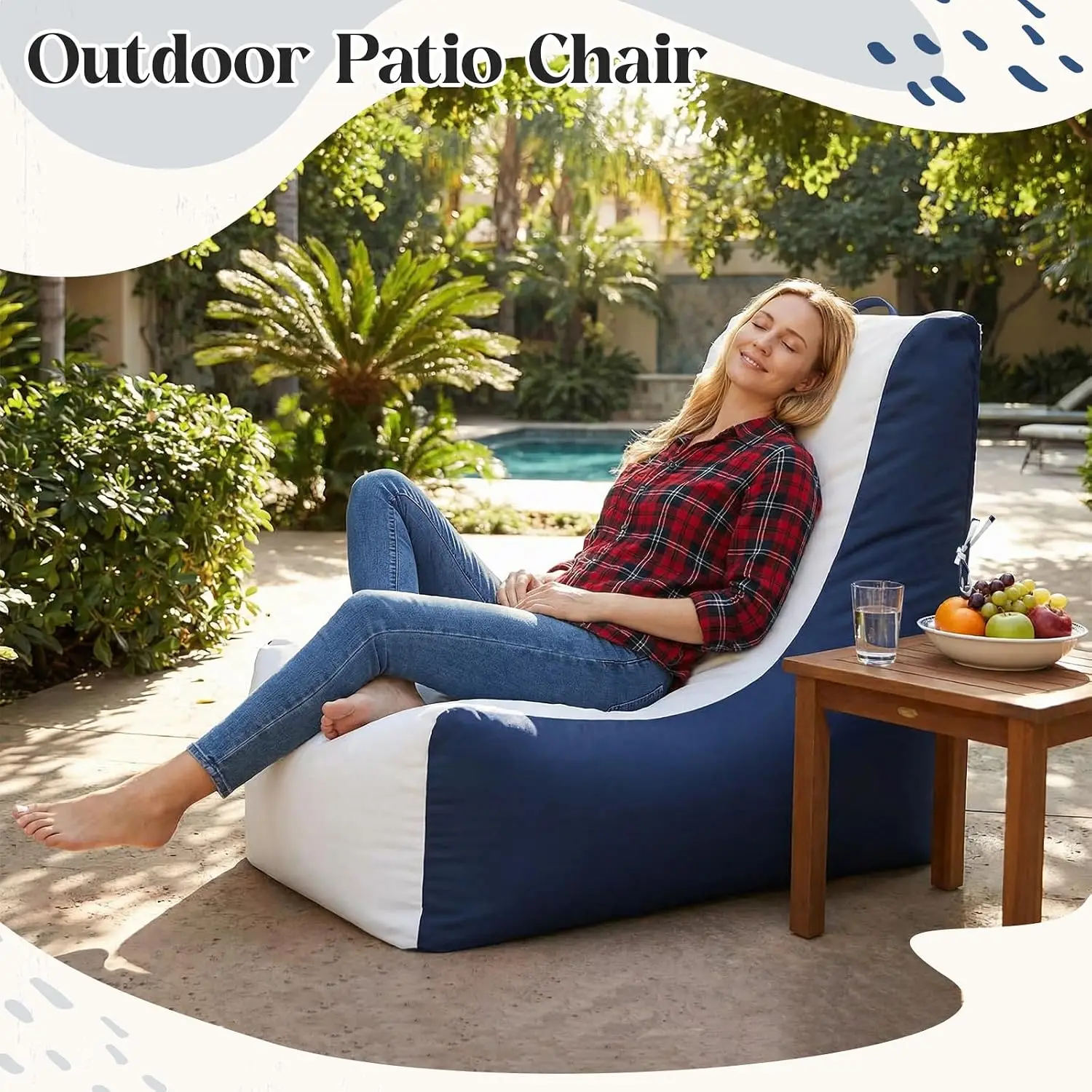 1 Pcs Boat Bean Bag Chair Loun - Outdoor Camping Lounge Chairs recension och pris