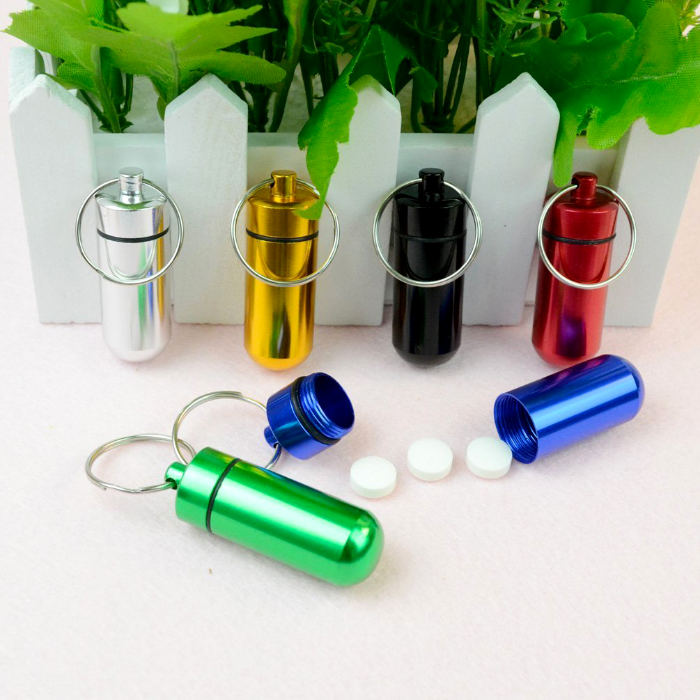 90Pcs Mini Pill Box Keychain W - Travel Outdoor Camping Youtube recension och pris