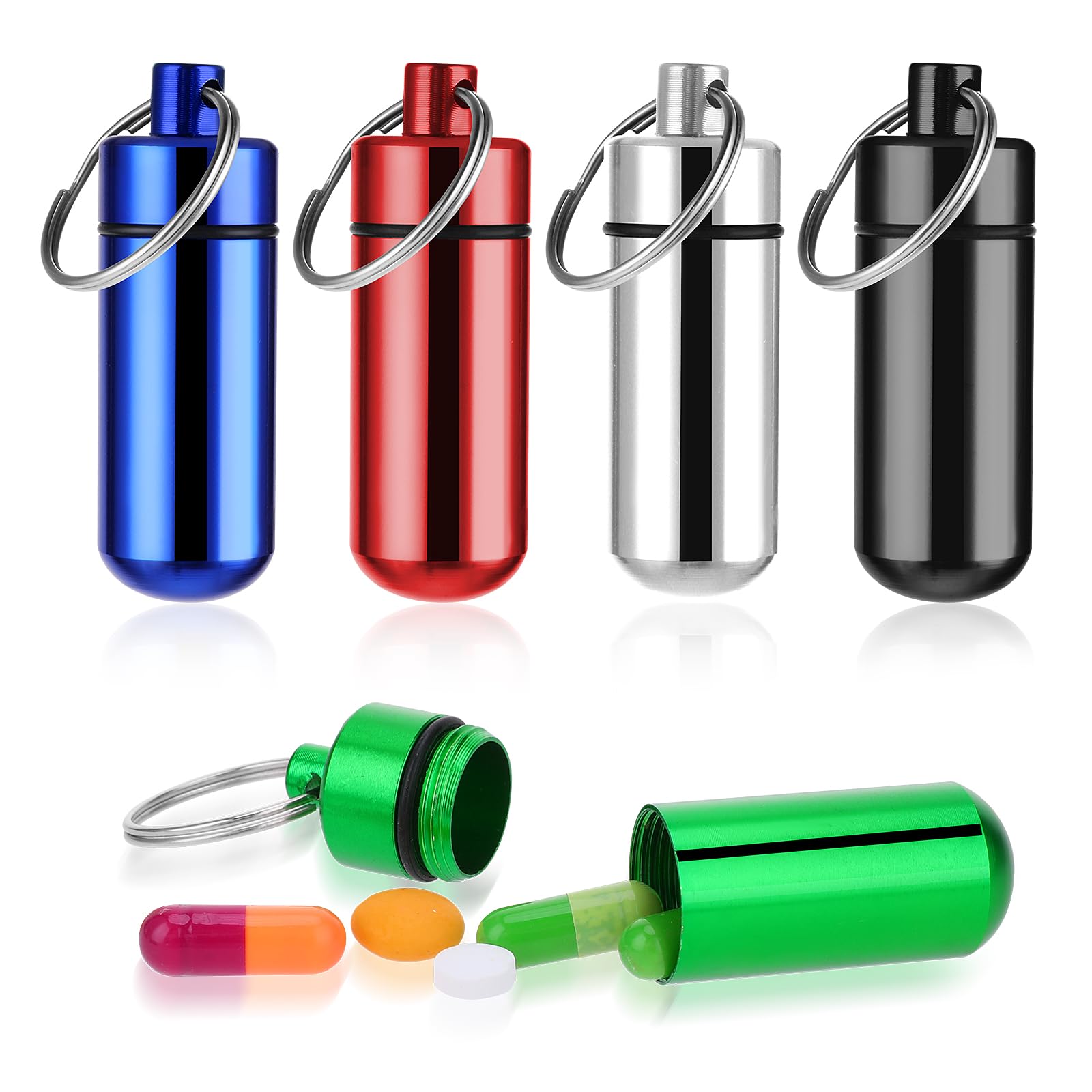 90Pcs Mini Pill Box Keychain W - Travel Outdoor Camping Youtube recension och pris