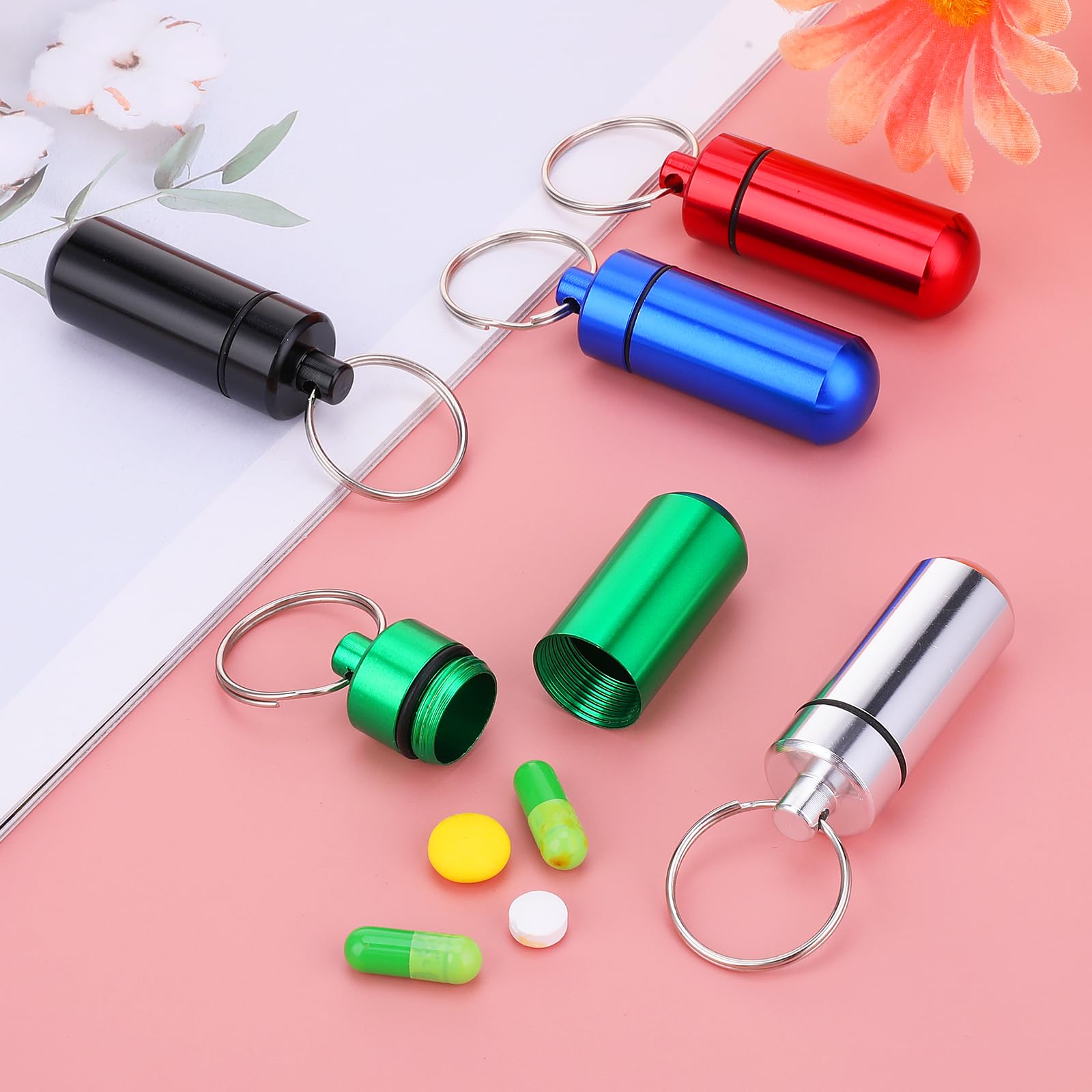 90Pcs Mini Pill Box Keychain W - Travel Outdoor Camping Youtube recension och pris