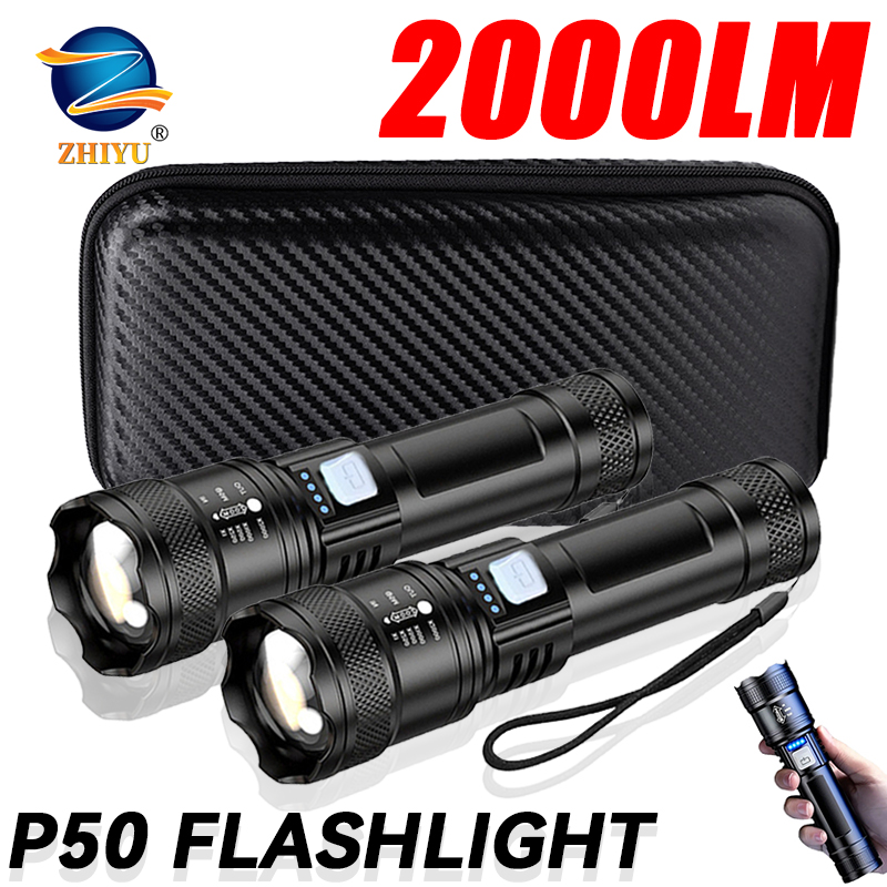 Tactical LED Flashlight 2000LM - Outdoor Camping Decor recension och pris