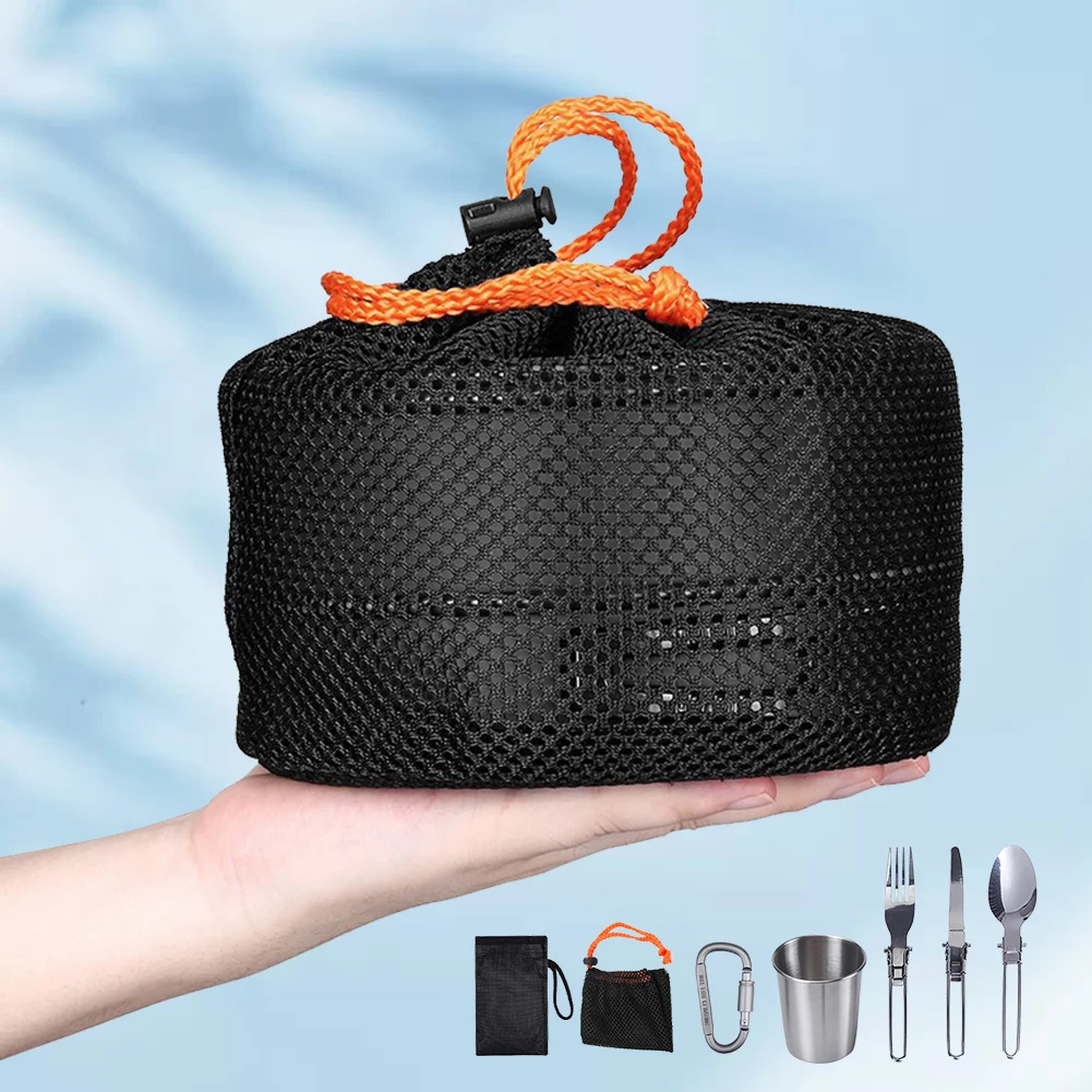 Camping Cookware Kit Kettle Po - Camp Utensil Set recension och pris