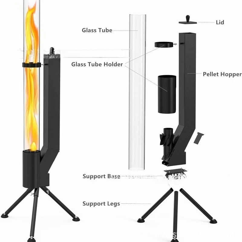 Vertical Rocket Stove - Bazook - Outdoor Camping Winter recension och pris