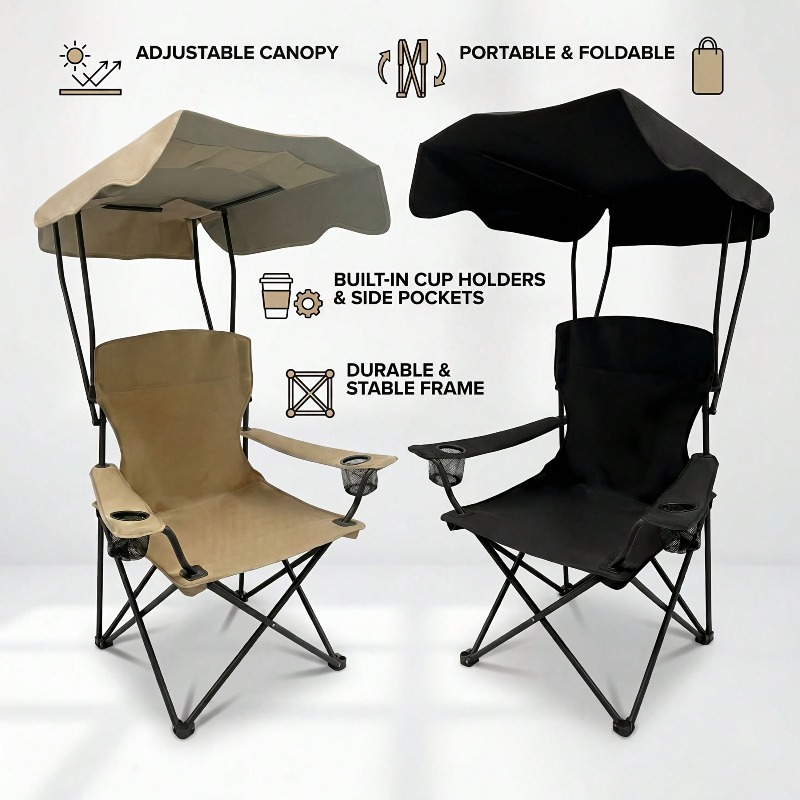 Outdoor Camping Chair With Awn - Outdoor Camping Lounge Chairs recension och pris