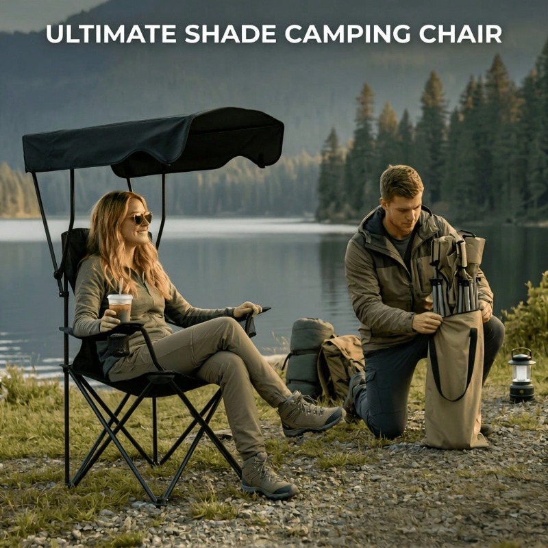 Outdoor Camping Chair With Awn - Outdoor Camping Lounge Chairs recension och pris