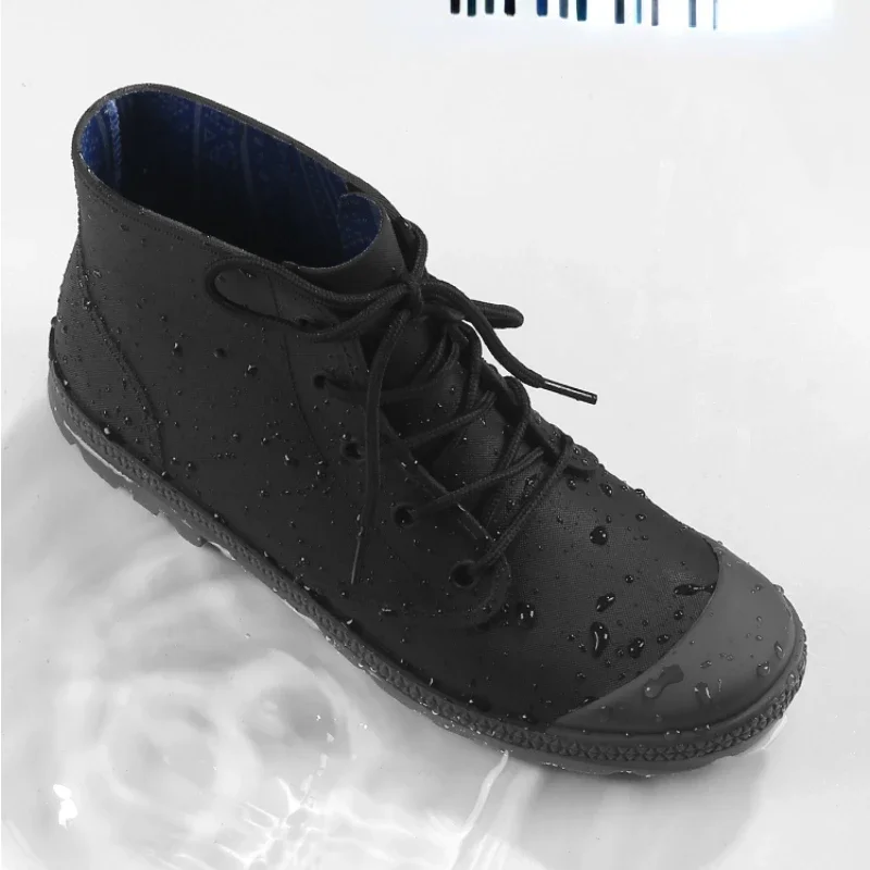 Winter Men Rain Boots Lace-up  - Outdoor Camping Winter recension och pris