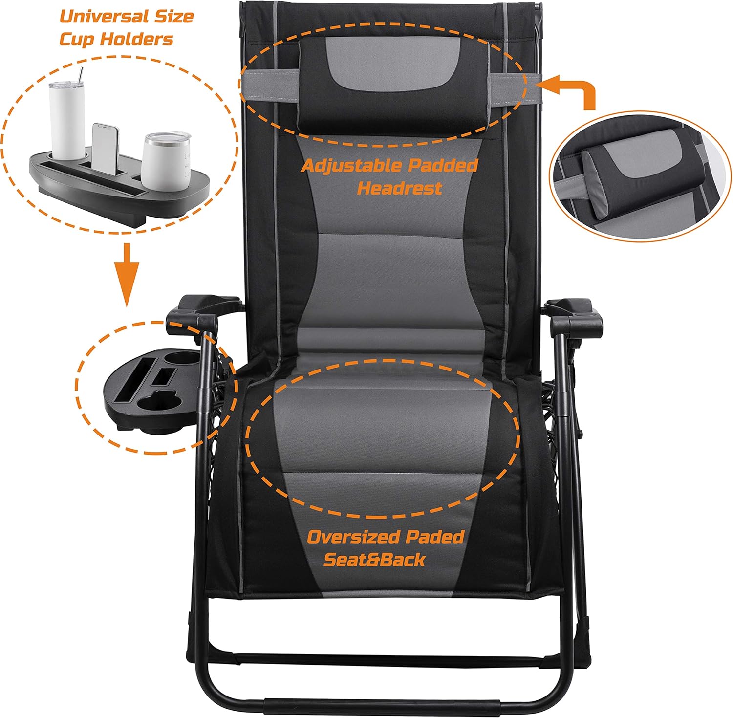 XXL Oversize Recliner Folding  - Outdoor Oversized Camping Chair recension och pris