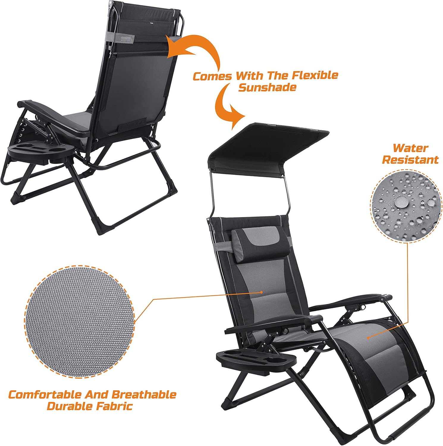 XXL Oversize Recliner Folding  - Outdoor Oversized Camping Chair recension och pris